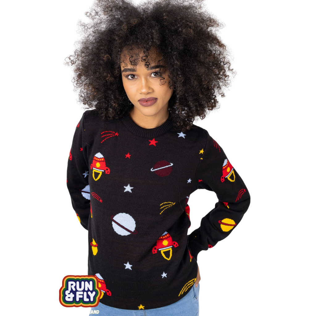 Retro Rocket Outer Space Jumper by Run and Fly
