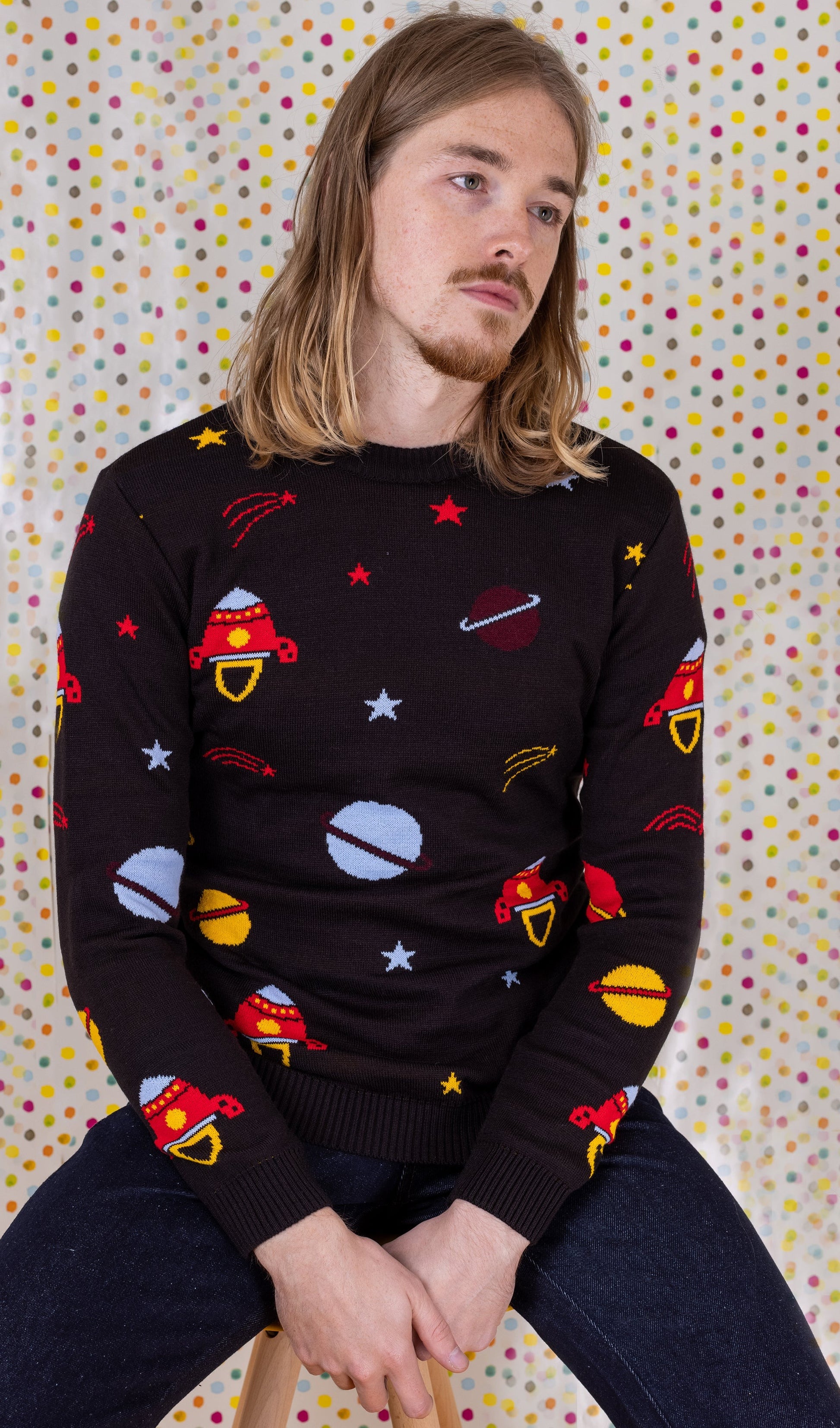 Retro Rocket Outer Space Jumper by Run and Fly