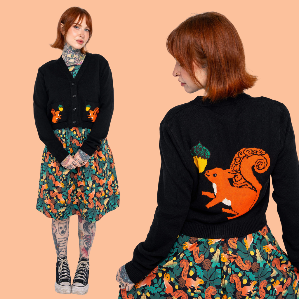 Acorn Adventure Squirrel Cardigan by Run and Fly