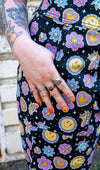 Bee Happy Print Twill Cotton Dungarees by Run and Fly