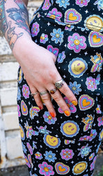 Bee Happy Print Twill Cotton Dungarees by Run and Fly