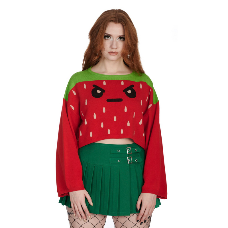 Grumpy Strawberry Jumper by Banned Apparel