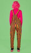 Rainbow Stripes Print Stretch Twill Cotton Dungarees by Run and Fly