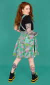 Run and Fly Succulents Print Flared Pinafore Dress