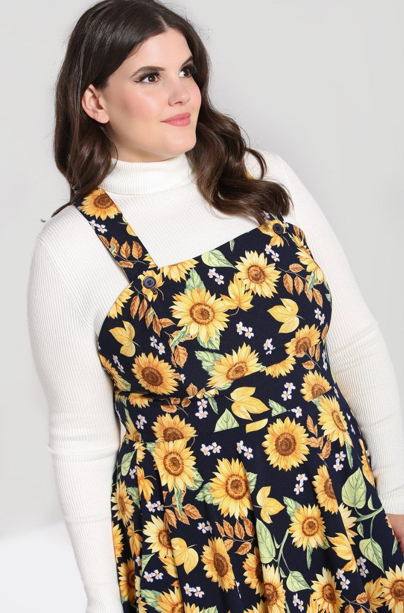 Sunflower Pinafore by Hell Bunny
