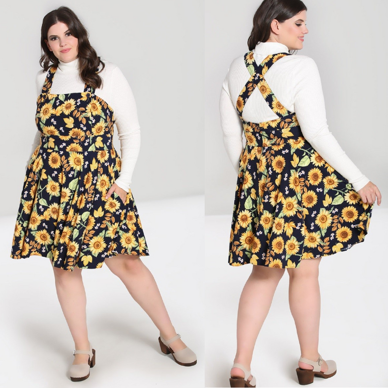 Sunflower Pinafore by Hell Bunny