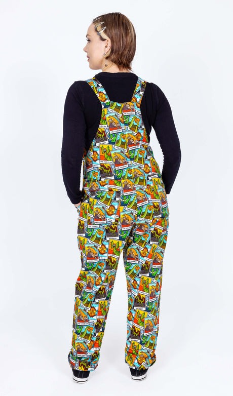 Dinosaur Tarot Stretch Twill Cotton Dungarees by Run and Fly