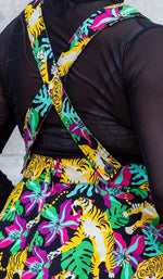 Run and Fly Black Tiger Lily Flared Pinafore Dress