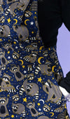 Trash Pandas Raccoon Print Dungaree Pinafore Dress by Run and Fly