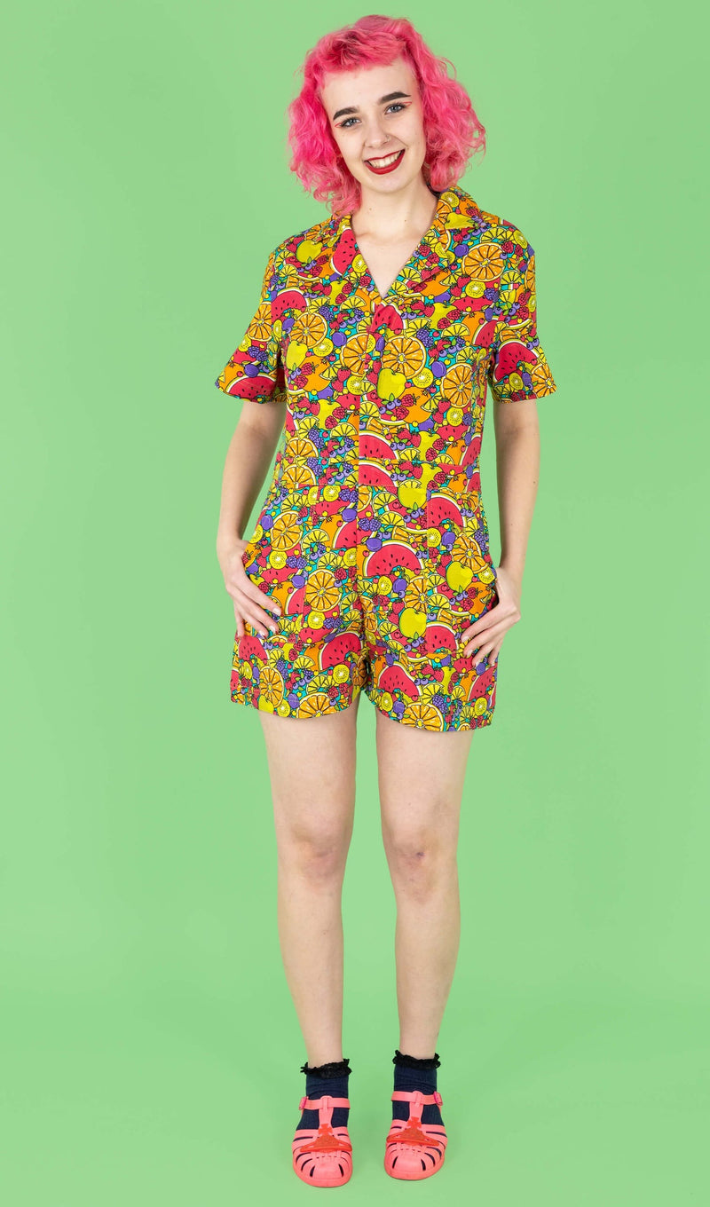 Tutti Frutti Print Playsuit by Run and Fly