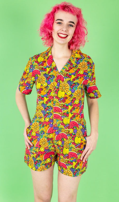 Tutti Frutti Print Playsuit by Run and Fly