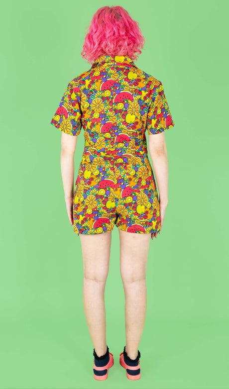Tutti Frutti Print Playsuit by Run and Fly