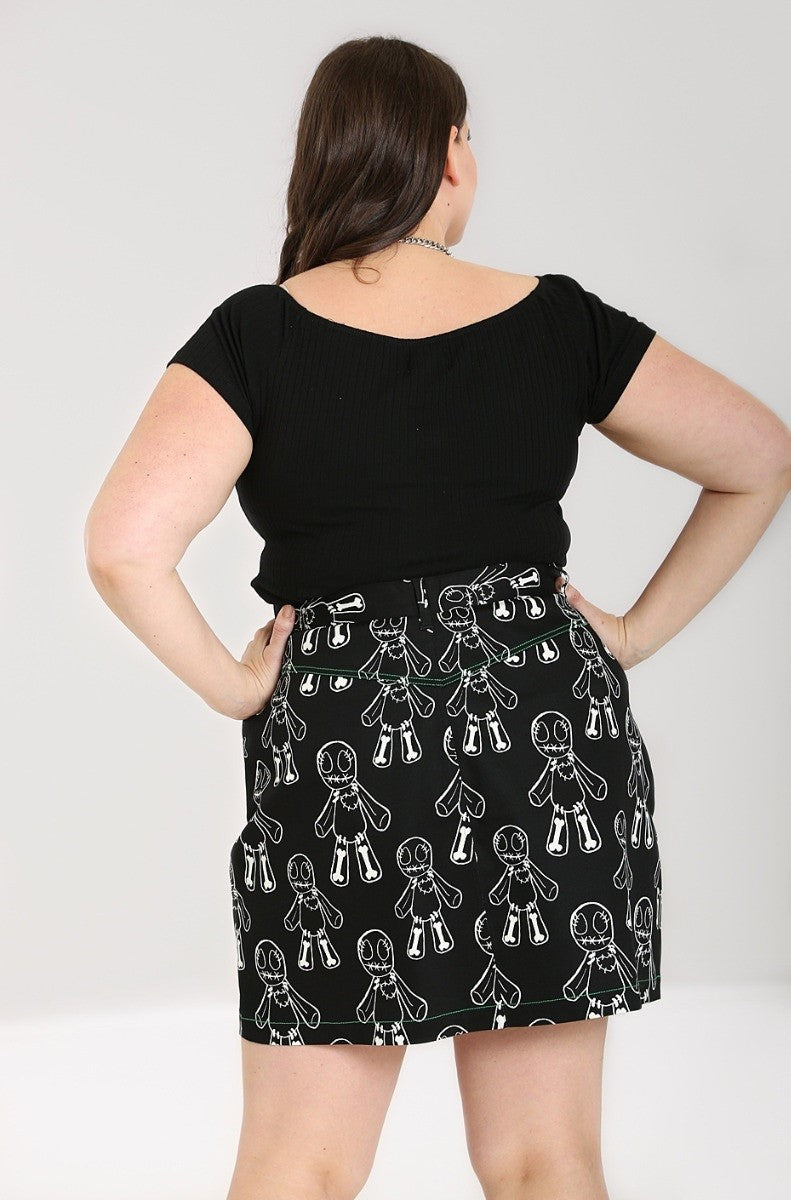 Voodoo Doll Skirt by Hell Bunny