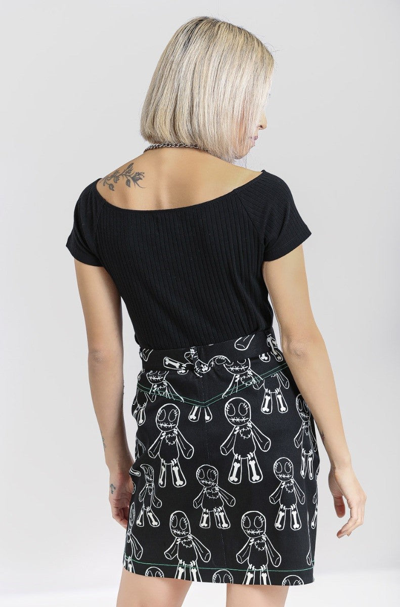 Voodoo Doll Skirt by Hell Bunny