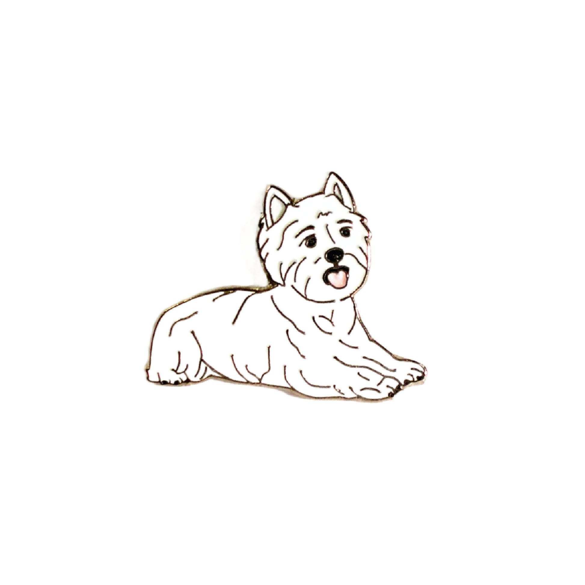 Westie Highland Terrier Lapel Pin Badge