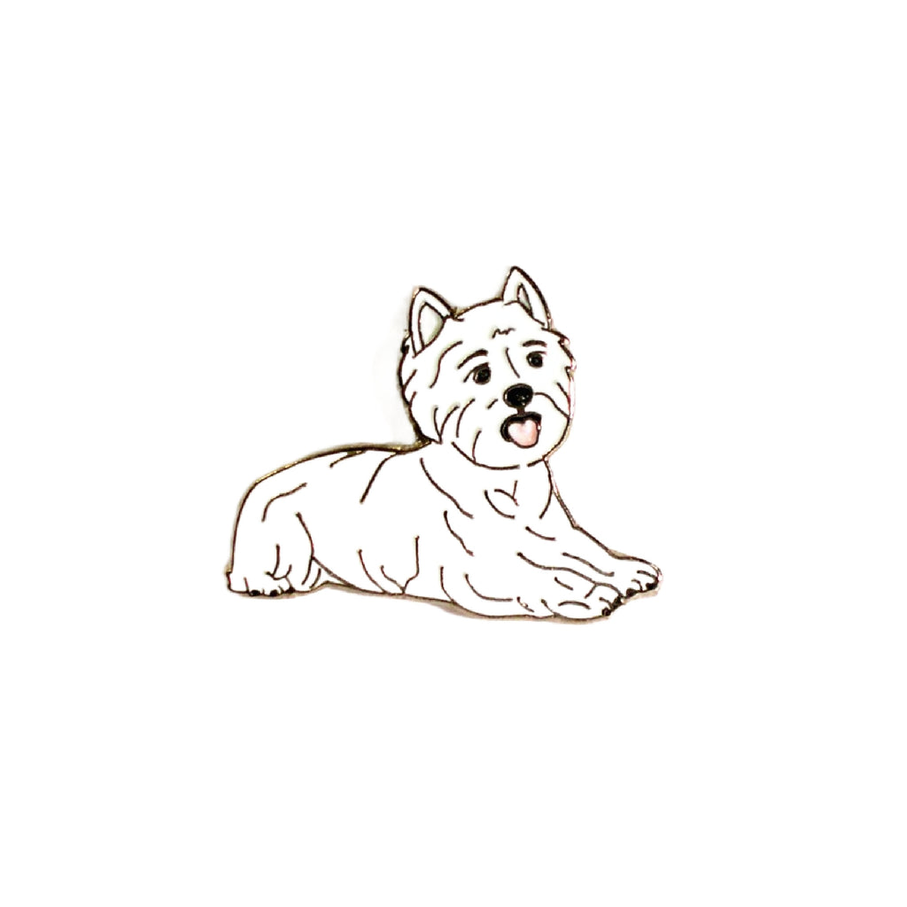 Westie Highland Terrier Lapel Pin Badge