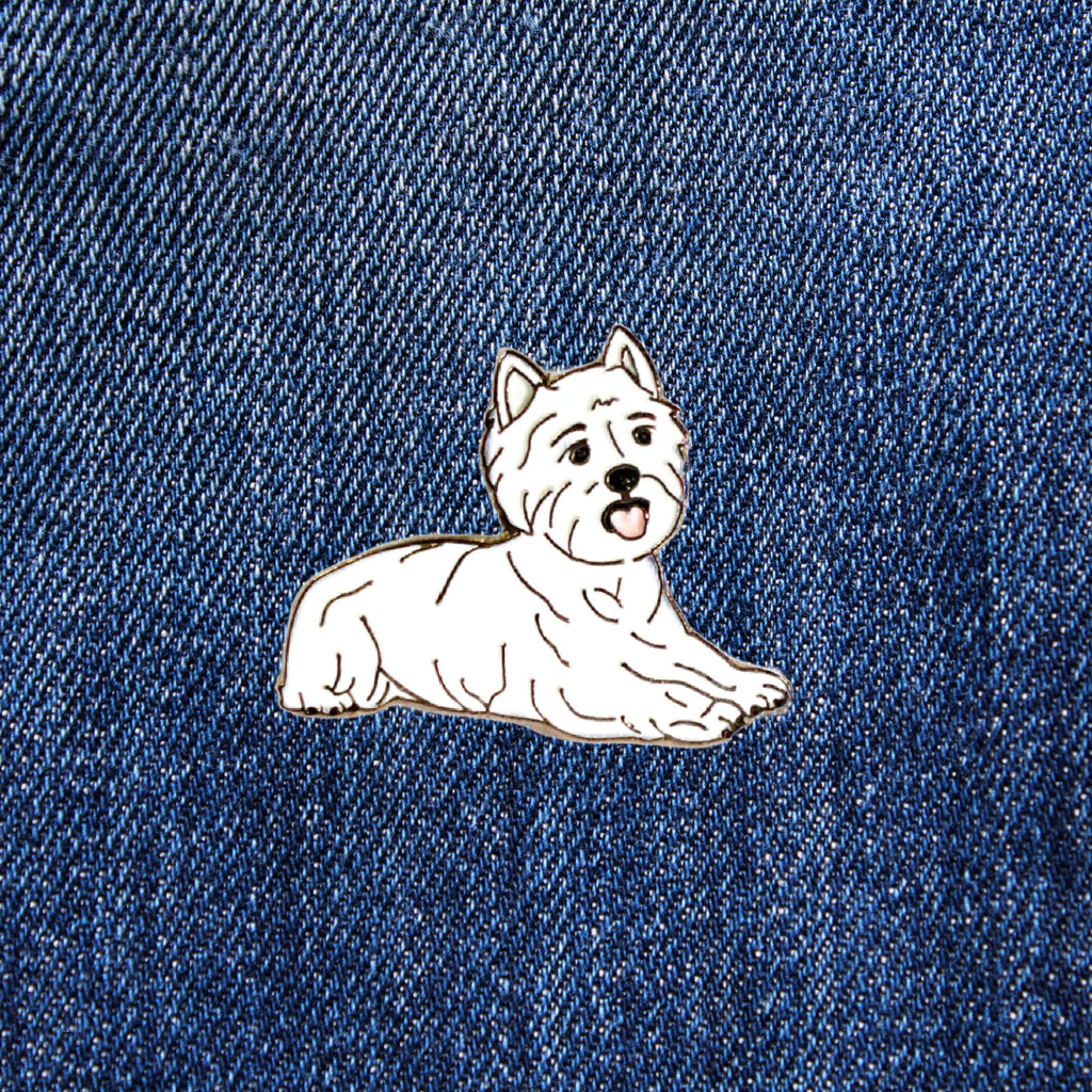 Westie Highland Terrier Lapel Pin Badge