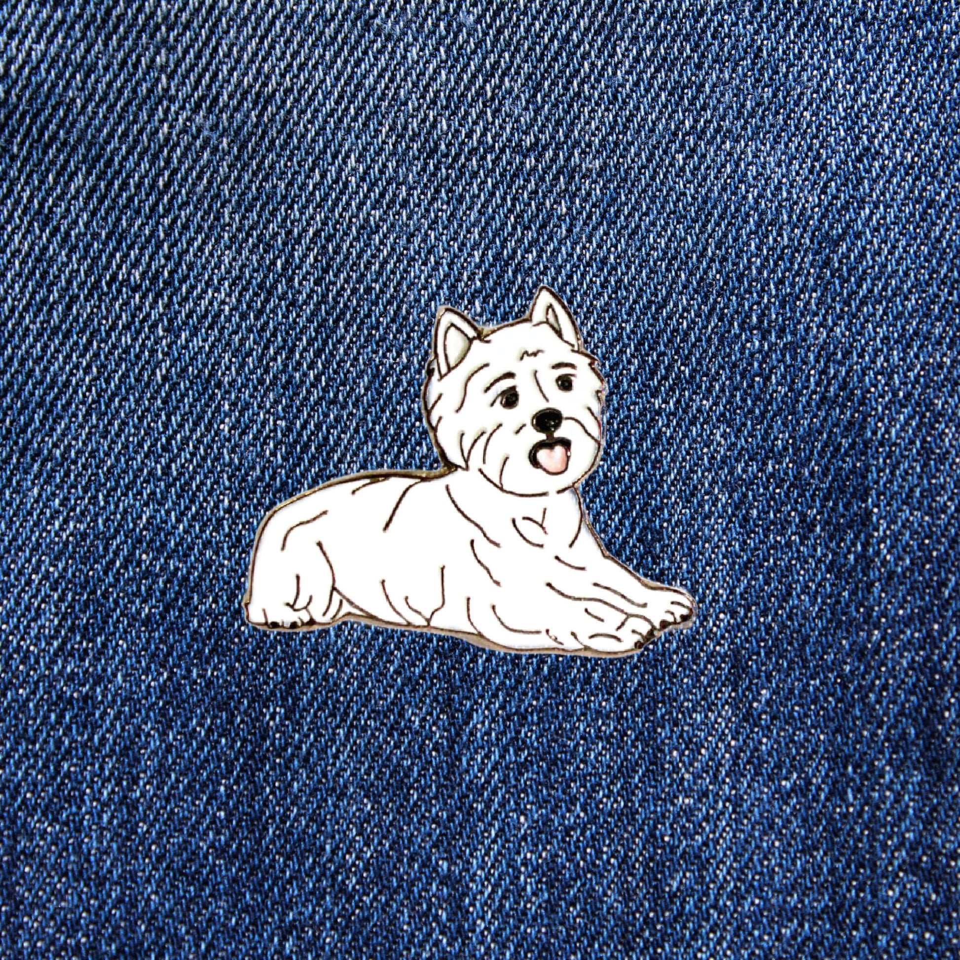 Westie Highland Terrier Lapel Pin Badge