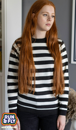 Black and White Stripe Jumper by Run and Fly