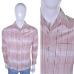 70s Striped Polyester Shirt L - Minimum Mouse