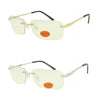 90s Style Rimless Clear Lens Glasses - Minimum Mouse