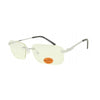 90s Style Rimless Clear Lens Glasses - Minimum Mouse