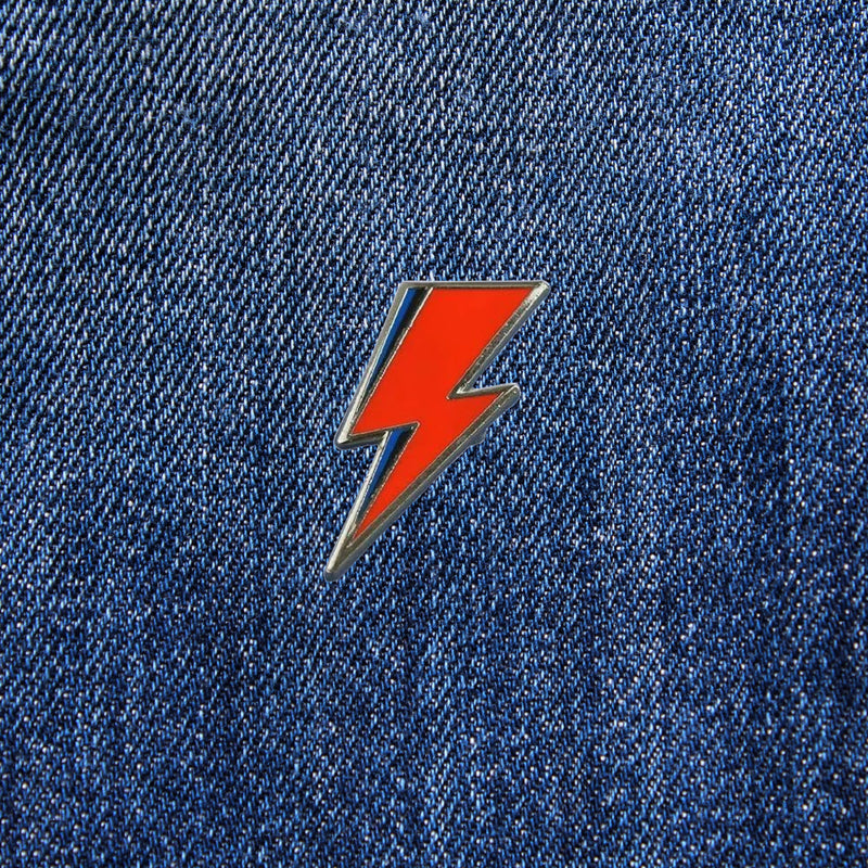 David Bowie Ziggy Stardust Lightning Bolt Lapel Pin Badge
