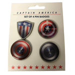 Captain America Shield Pin Badges