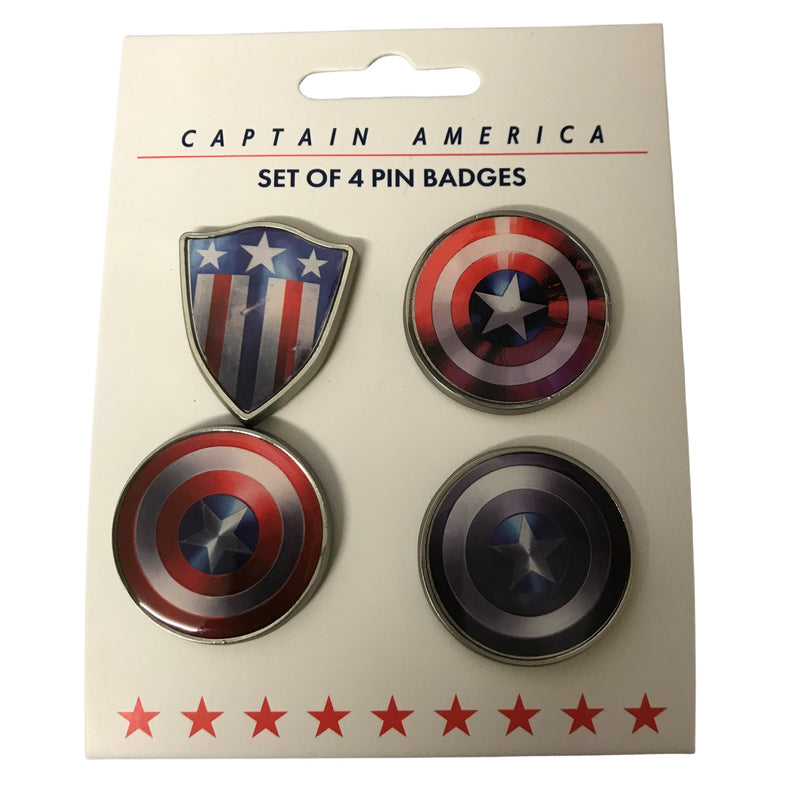 Captain America Shield Pin Badges