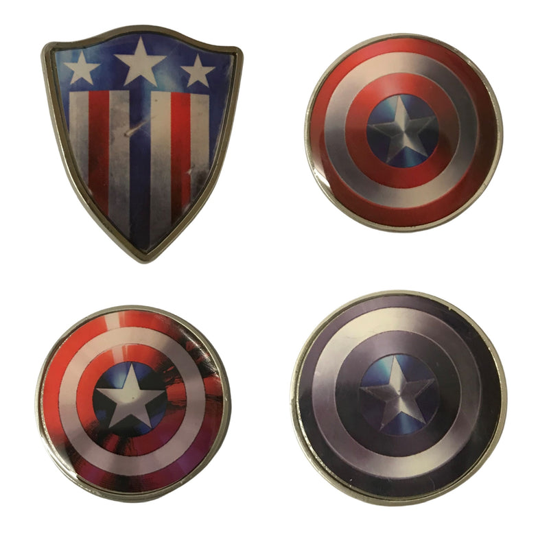 Captain America Shield Pin Badges