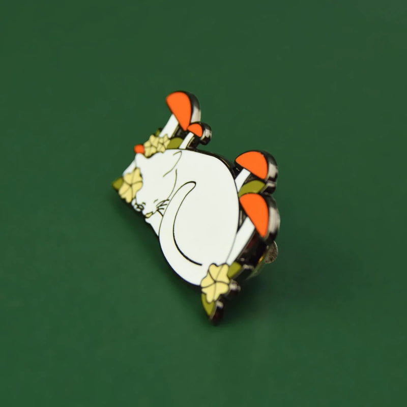 Cat In Nature Enamel Lapel Pin Badge
