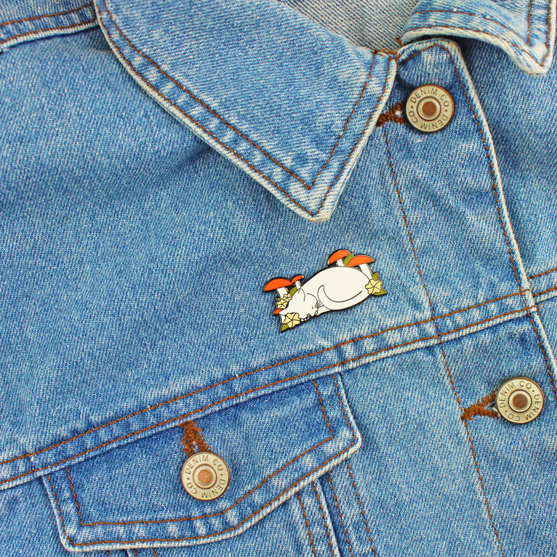 Cat In Nature Enamel Lapel Pin Badge