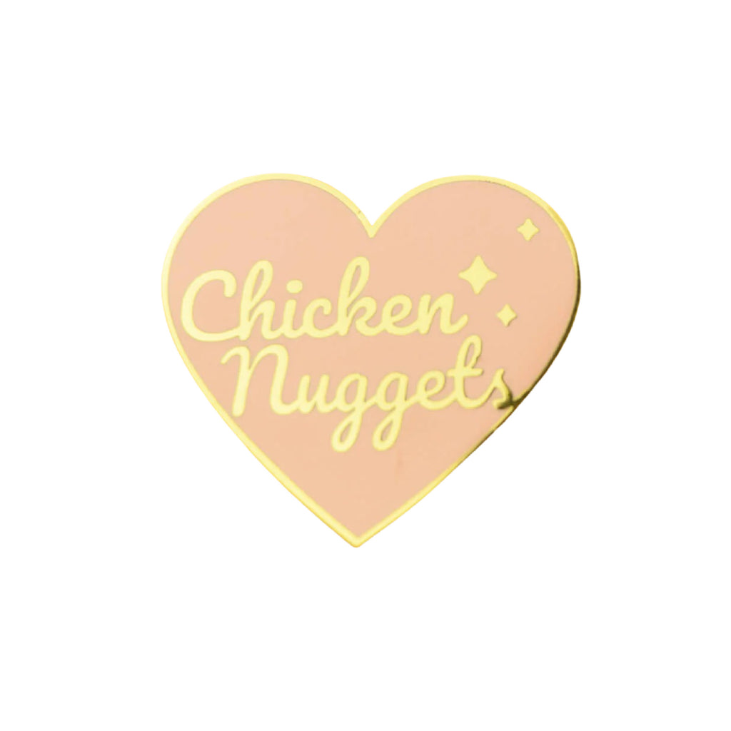 Chicken Nuggets Heart Enamel Lapel Pin Badge