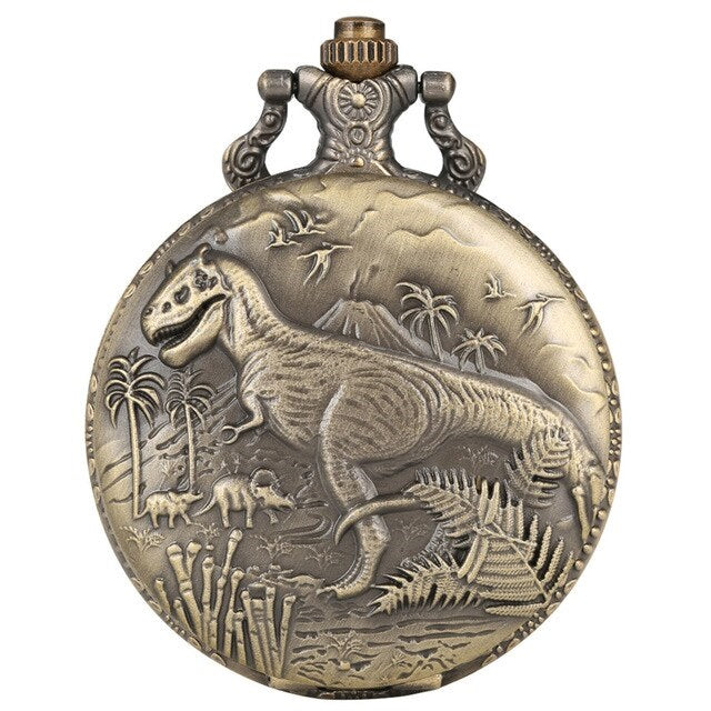 Dinosaur Quartz Pocket Watch