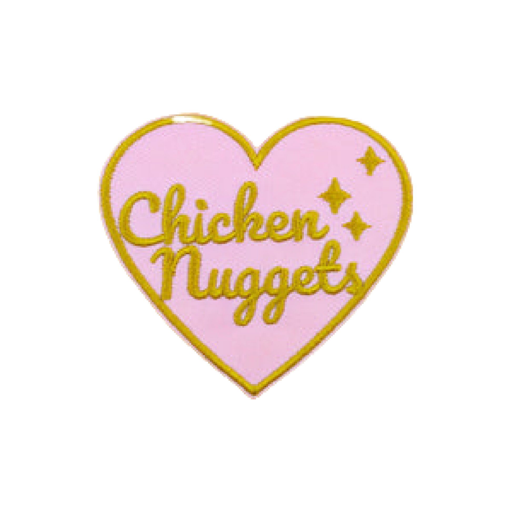 Chicken Nugget Heart Iron On Patch