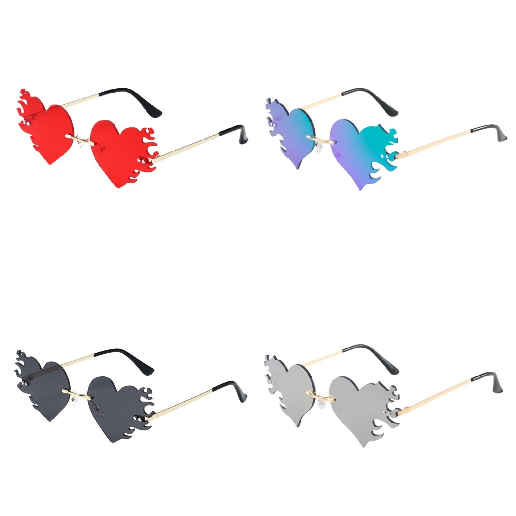 Flaming Heart Sunglasses – Minimum Mouse