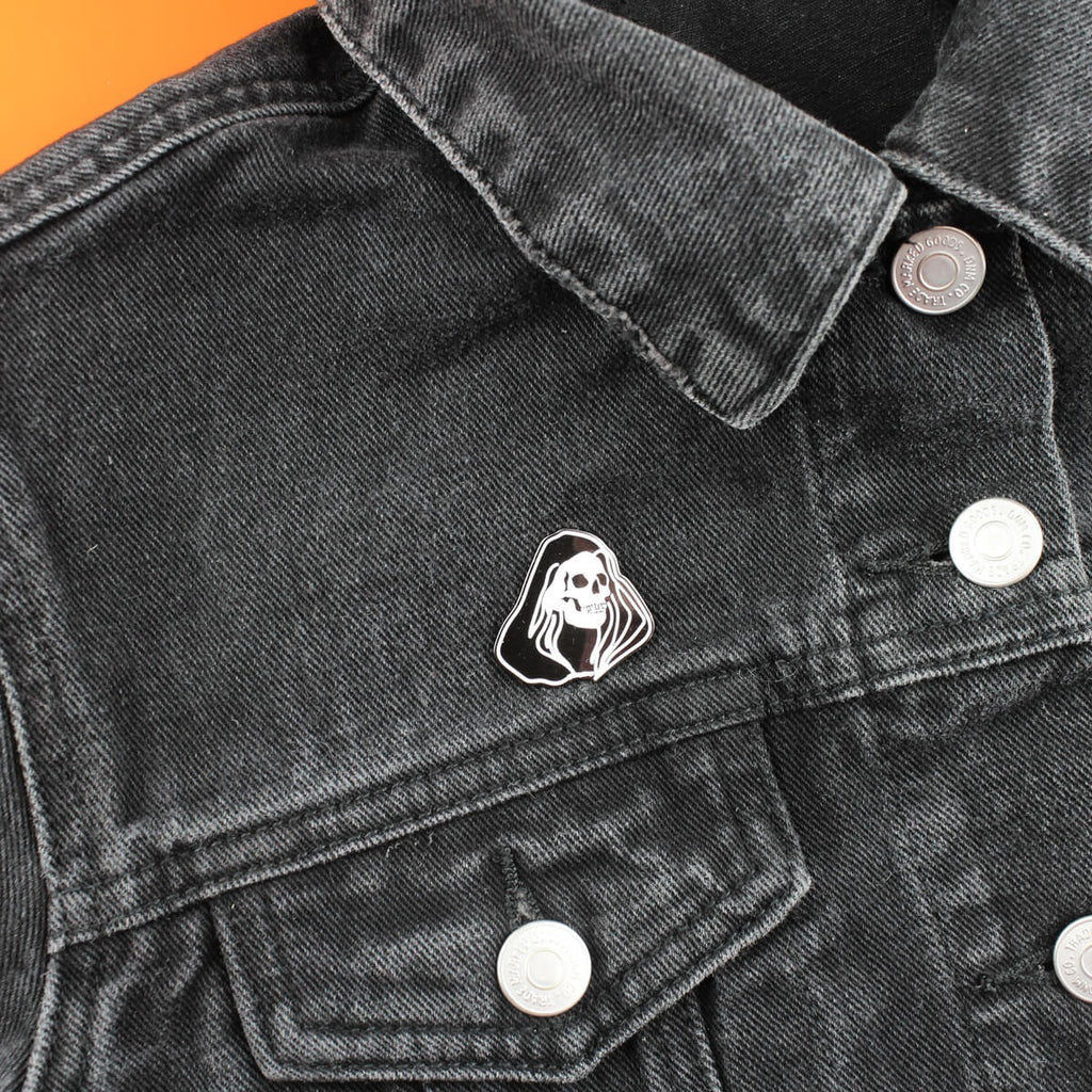 Grim Reaper Enamel Lapel Pin Badge
