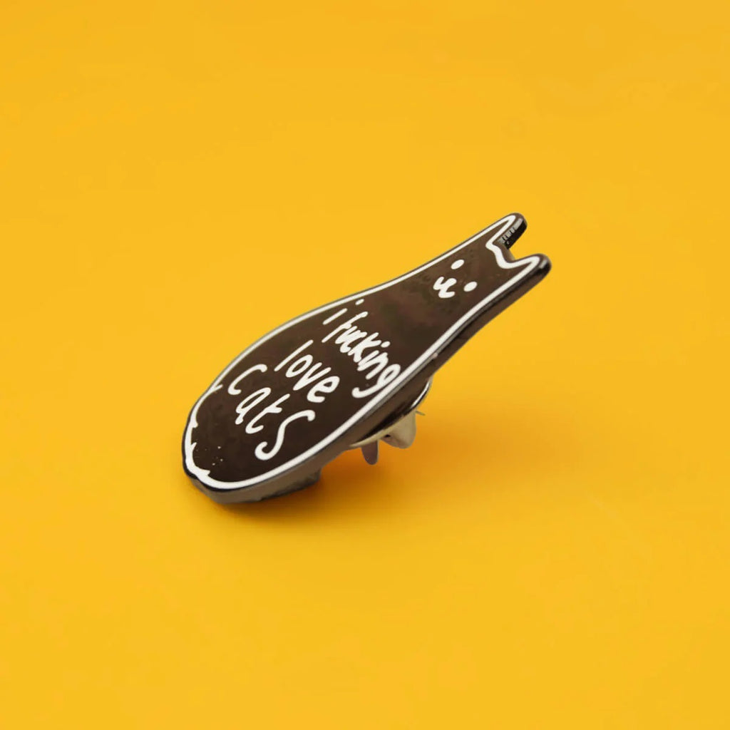 I Fucking Love Cats Enamel Lapel Pin Badge