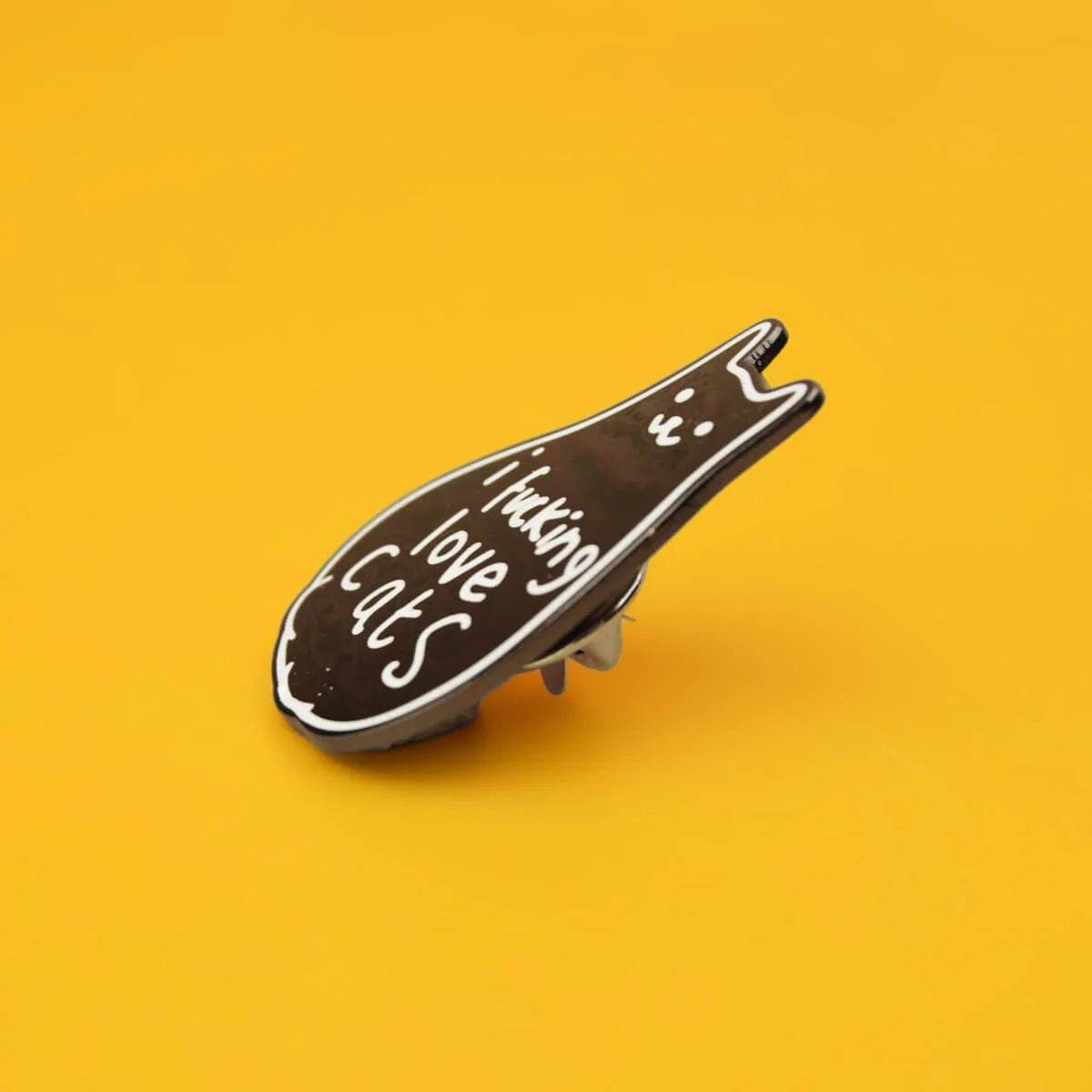 I Fucking Love Cats Enamel Lapel Pin Badge