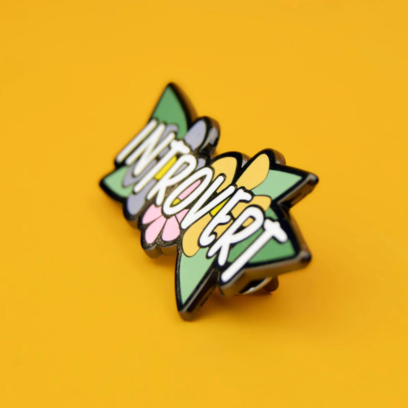 Introvert Enamel Lapel Pin Badge