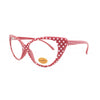 Polka Dot Cat Eye Clear Glasses