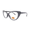 Polka Dot Cat Eye Clear Glasses