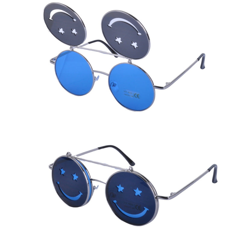 SMILEY Flip Up Face Sunglasses