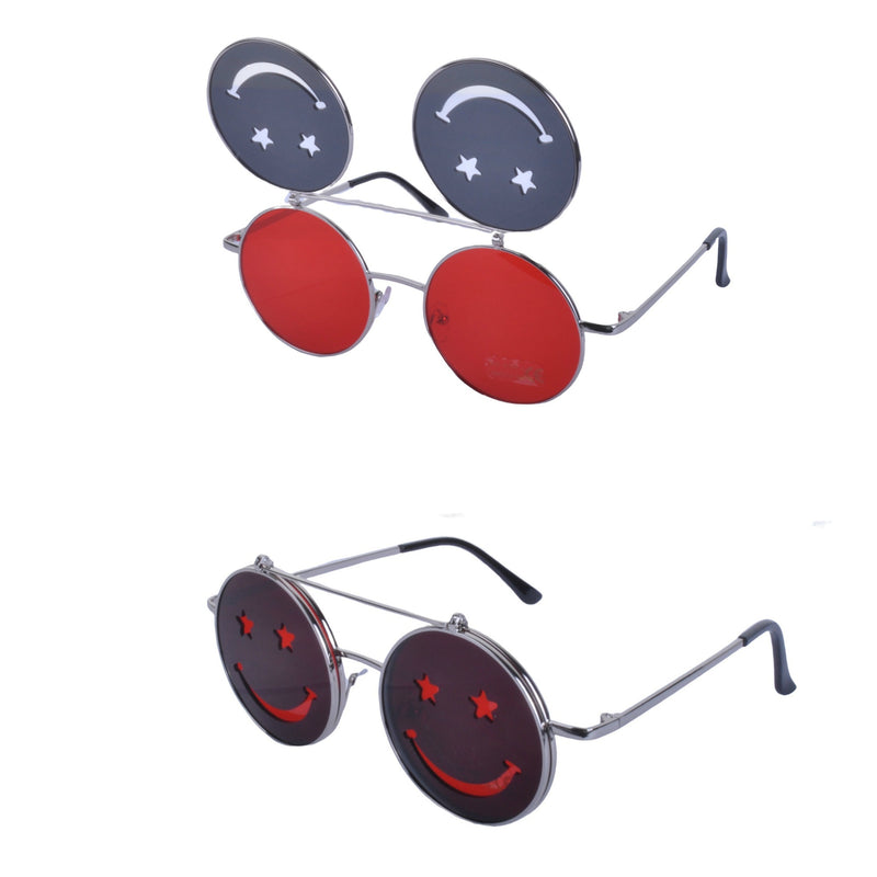 SMILEY Flip Up Face Sunglasses
