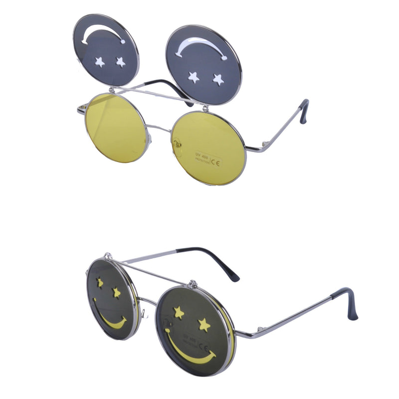 SMILEY Flip Up Face Sunglasses