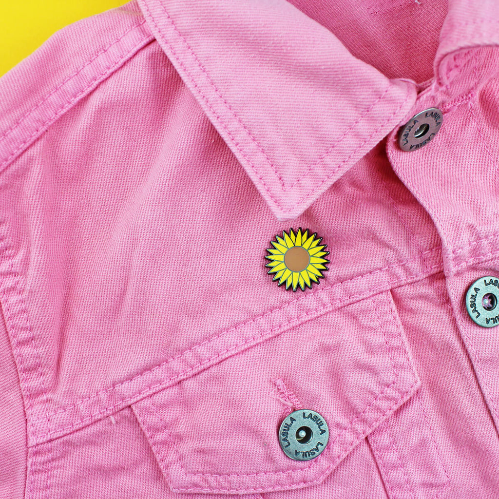 Sunflower Enamel Lapel Pin Badge