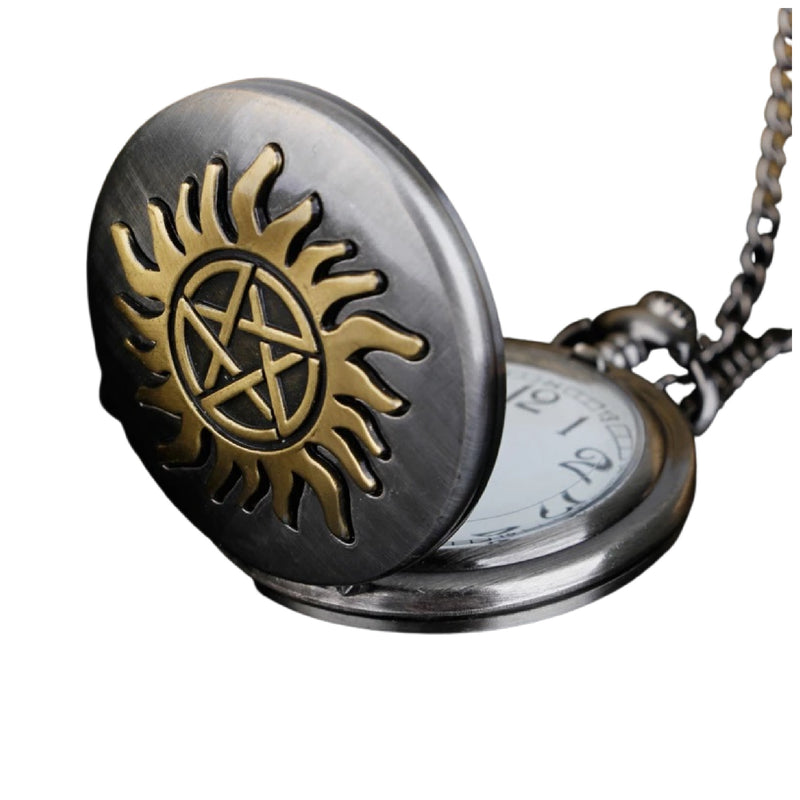 Supernatural Pentagram Quartz Pocket Watch