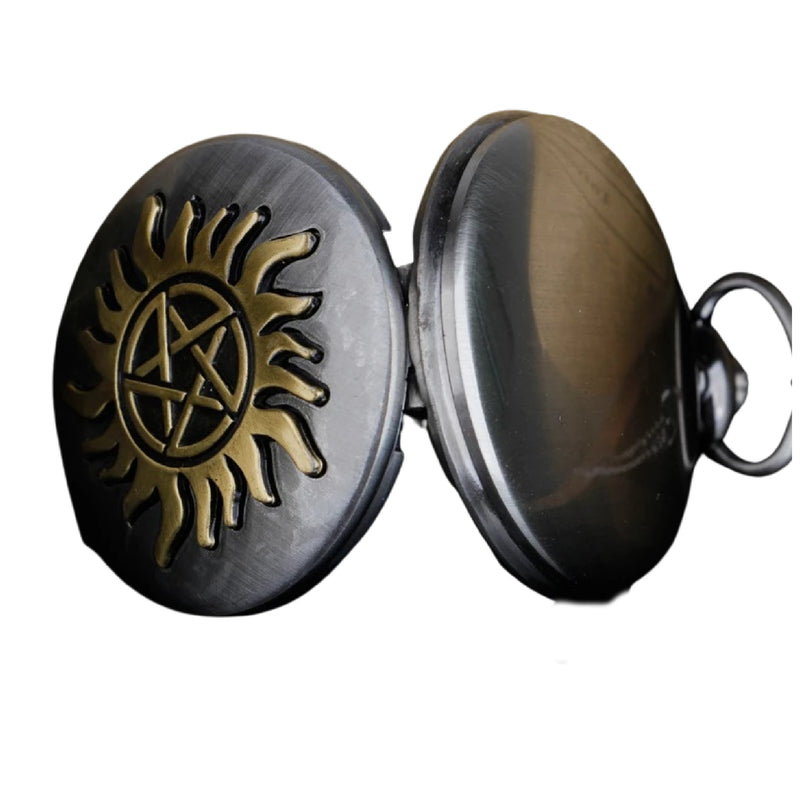 Supernatural Pentagram Quartz Pocket Watch