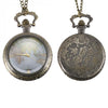 World Map Quartz Pocket Watch
