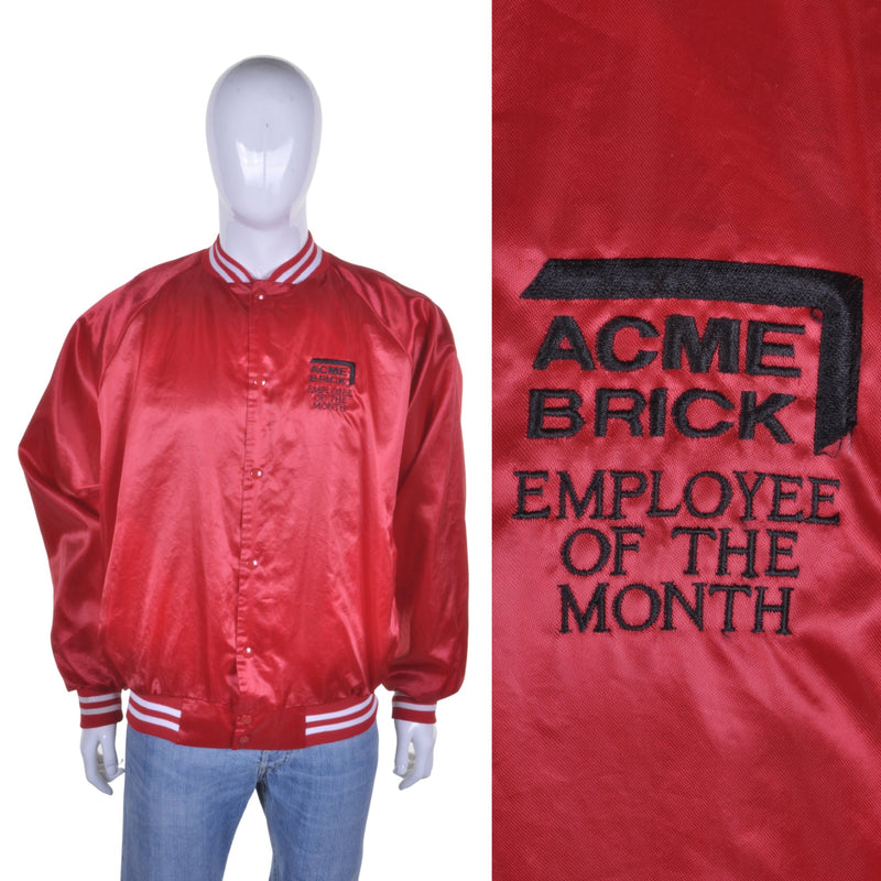 Acme Brick Co Satin Varsity Jacket XL - Minimum Mouse